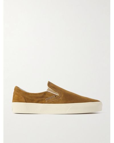 Tom Ford Jude Suede Slip-on Sneakers - White
