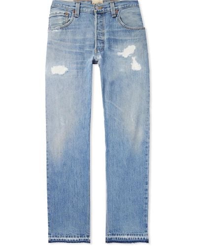 GALLERY DEPT. Straight-leg Distressed Jeans - Blue