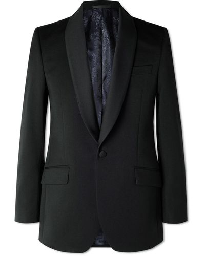 Favourbrook Hampton Shawl-collar Grosgrain-trimmed Wool Tuxedo Jacket - Black