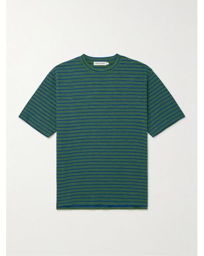 General Admission Striped Cotton-blend Jersey T-shirt - Green