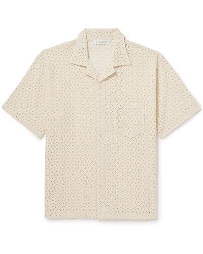 Frankie Shop Landon Camp-collar Broderie Anglaise Cotton Shirt - Natural
