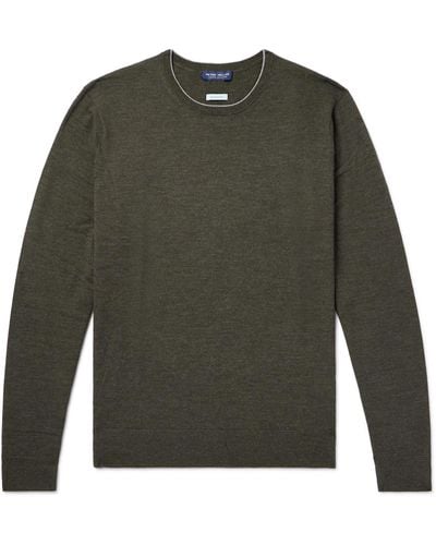 Peter Millar Excursionist Flex Merino Wool-blend Sweater - Green