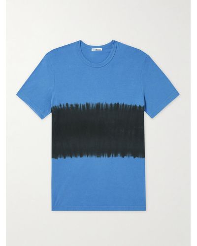 James Perse T-shirt in jersey di cotone a righe - Blu