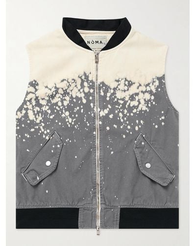 Noma T.D Hand-dyed Cotton-twill Gilet - Grey