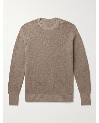 Sid Mashburn Waffle-knit Cashmere Sweater - Grey