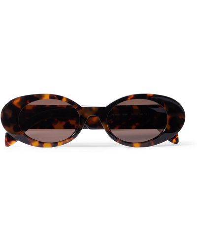 Palm Angels Gilroy Round-frame Tortoiseshell Acetate Sunglasses - Black