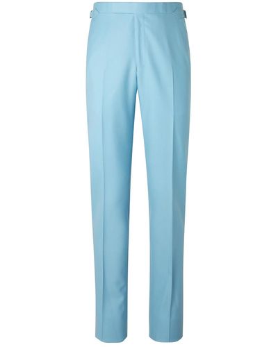Richard James Wool-gabardine Suit Pants - Blue