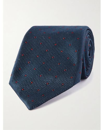 Brunello Cucinelli 8cm Polka-dot Silk Tie - Blue