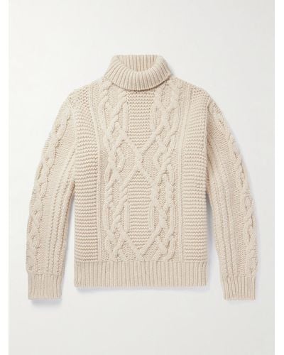 A Kind Of Guise Theo Cable-knit Merino Wool Rollneck Jumper - Natural