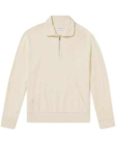 Club Monaco Half-zip Ribbed Cotton Sweater - White