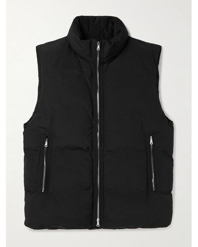 MR P. Recycled-shell Down Gilet - Black