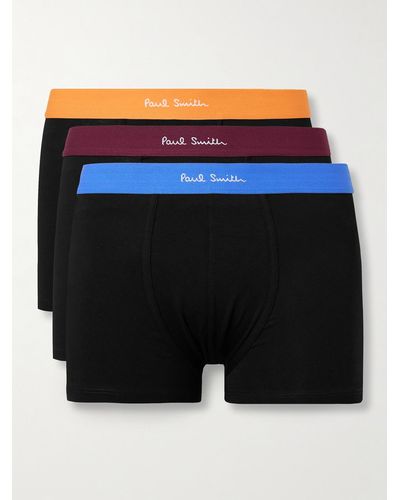 Paul Smith Confezione da tre boxer in cotone biologico stretch - Nero