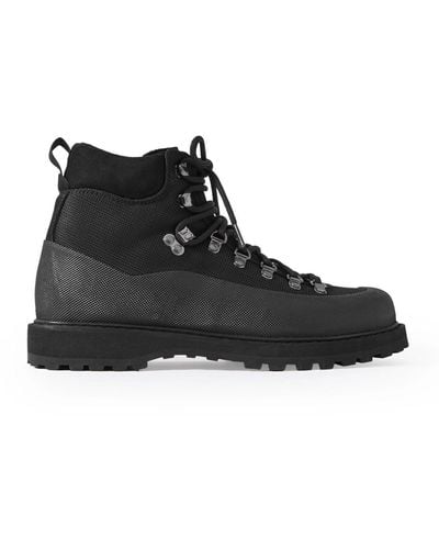 Diemme Roccia Vet Sport Suede-trimmed Tech-shell Hiking Boots - Black
