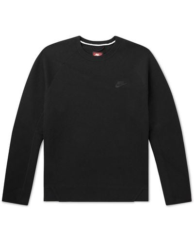 Nike Logo-print Cotton-blend Jersey Sweatshirt - Black