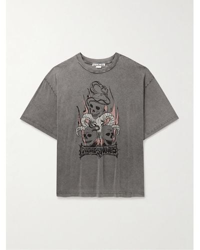 Acne Studios Edra Logo-print Cotton-jersey T-shirt - Grey