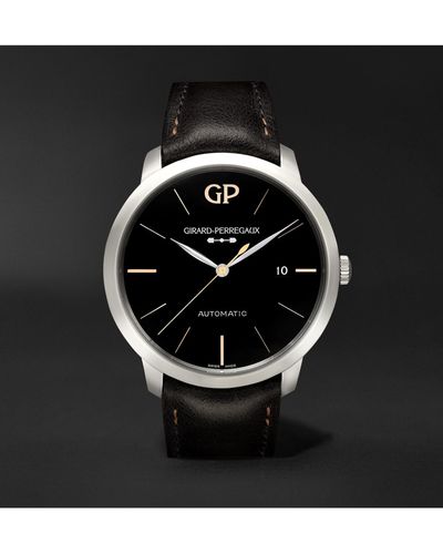 Girard-Perregaux 1966 Infinity Edition Automatic 40mm Stainless Steel And Leather Watch - Black