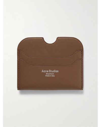 Acne Studios Elmas Logo-print Leather Cardholder - Brown