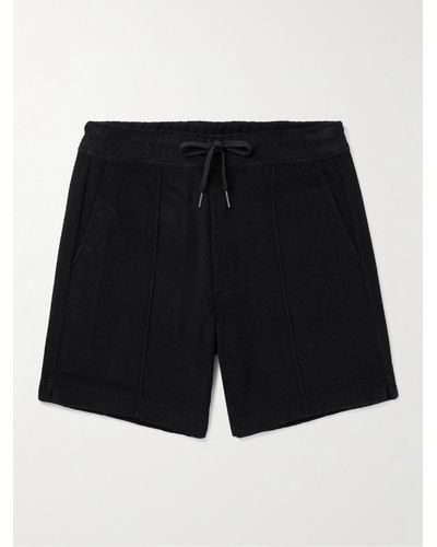 Tom Ford Straight-leg Cotton-terry Shorts - Black