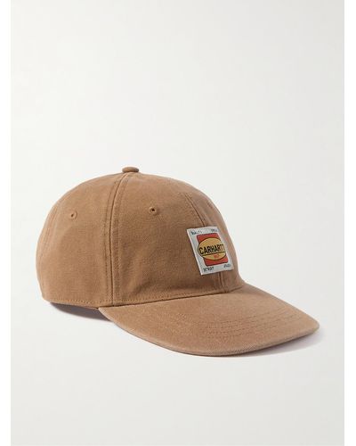 Carhartt Field Logo-appliquéd Cotton-canvas Baseball Cap - Natural