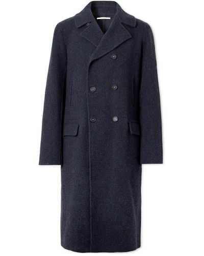 Massimo Alba Double-breasted Wool Coat - Blue