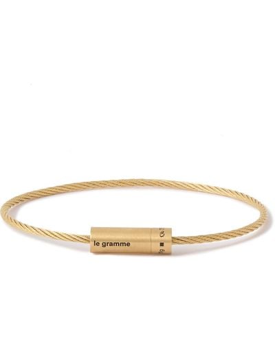 Le Gramme 11g Brushed 18-karat Gold Bracelet - Metallic