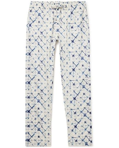 Zimmerli Printed Cotton-sateen Pajama Pants - White
