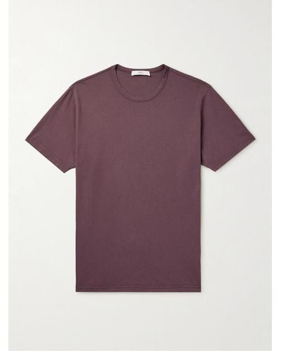 MR P. Garment-dyed Organic Cotton-jersey T-shirt - Purple