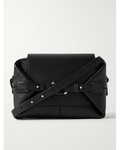 Bonastre Airbag Medium Leather Messenger Bag - Black