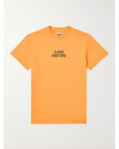 GALLERY DEPT. T-shirt in jersey di cotone con logo - Arancione