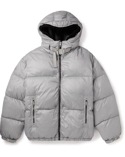 Moncler Genius 6 Moncler 1017 Alyx 9sm Quilted Shell Hooded Down Jacket With Detachable Liner - Gray
