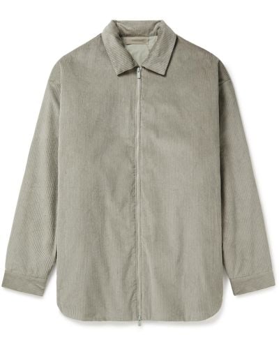Fear Of God Cotton-corduroy Zip-up Shirt Jacket - Gray