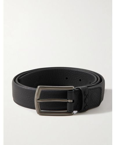 Zegna 3cm Full-grain Leather Belt - Black