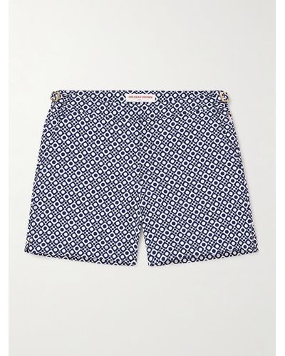 Orlebar Brown Bulldog Slim-fit Mid-length Recycled-jacquard Swim Shorts - Blue