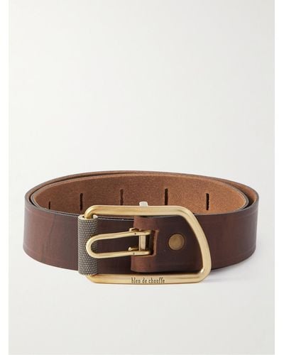 Bleu De Chauffe Maillon 3.5cm Leather Belt - Brown