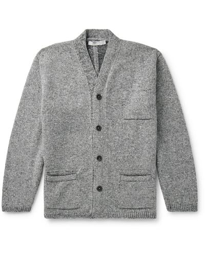 Inis Meáin Oversized Donegal Merino Wool And Cashmere-blend Cardigan - Gray