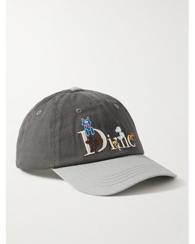 Dime Logo-embroidered Cotton-twill Baseball Cap - Grey