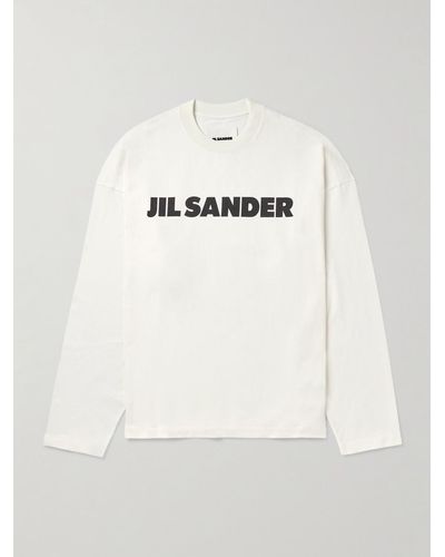 Jil Sander Logo-print Cotton-jersey T-shirt - Natural