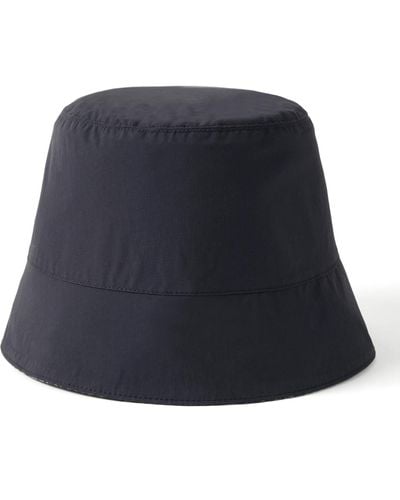 Loewe Reversible Logo-jacquard Cotton-blend And Shell Bucket Hat - Blue