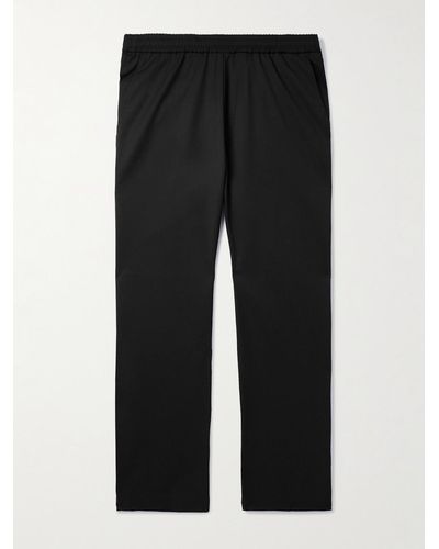Barena Tosador Straight-leg Cropped Wool-blend Twill Suit Trousers - Black