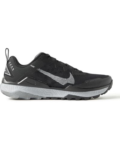 Nike Wildhorse 8 Rubber-trimmed Mesh Running Sneakers - Black