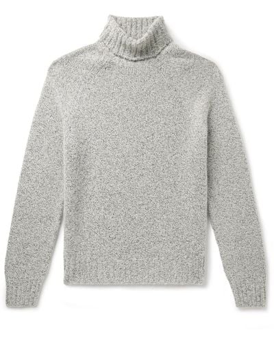 Zegna Cashmere And Silk-blend Rollneck Sweater - Gray