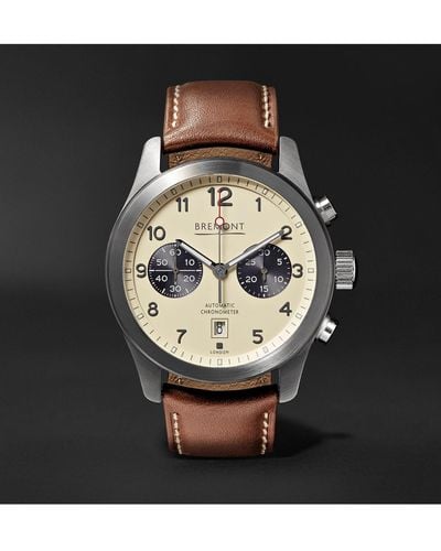 Bremont Alt1-c/cr Automatic Chronograph 43mm Stainless Steel And Leather Watch - Multicolor
