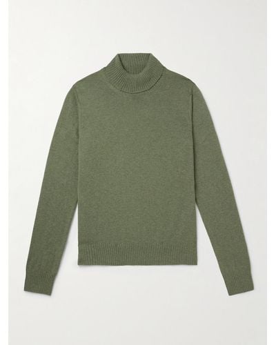 Rubinacci Cashmere Rollneck Sweater - Green