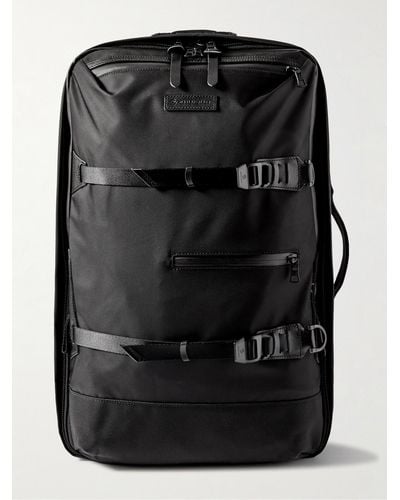 master-piece Potential 3way Convertible Leather And Canvas-trimmed Cordura® Mastertex Backpack - Black