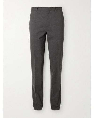 Theory Mayer Tapered Virgin Wool-blend Suit Trousers - Grey