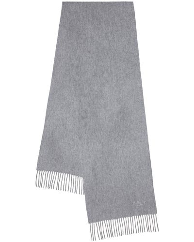 Mulberry Cashmere Scarf In Light Gray Melange Cashmere