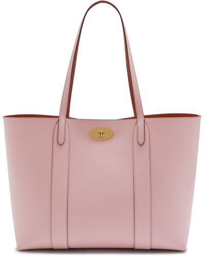 Mulberry Bayswater Tote In Powder Pink Small Classic Grain