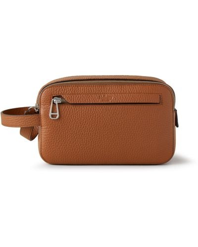 Mulberry Double Zip Wash Case - Brown