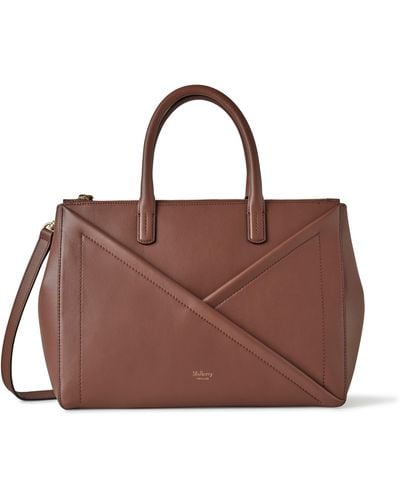 Mulberry M Zipped Top Handle - Brown