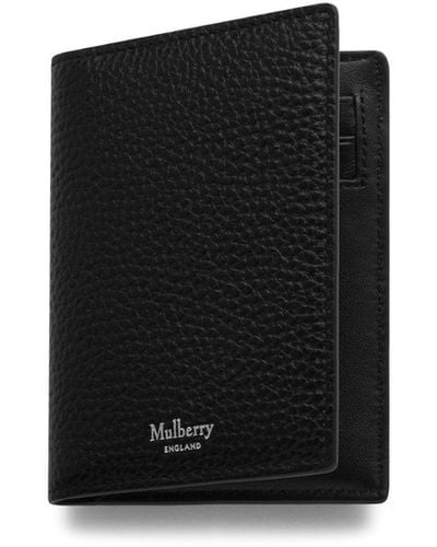 Mulberry Card Wallet In Black Small Classic Grain